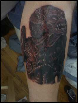 Won 1st place B & W, 1st place Horror, 4th place overall at Atlantic City Tattoo Convention 2007